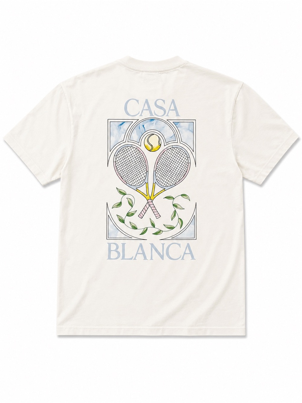CASABLANCA Cream Tennis Graphic T-Shirt